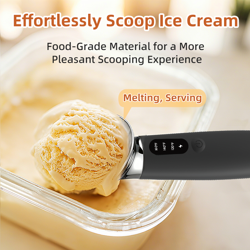 ZEEUVIC Ice Cream Scooper - Heated Ice Cream Scoop Rechargeable
